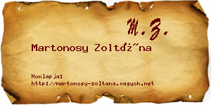 Martonosy Zoltána névjegykártya